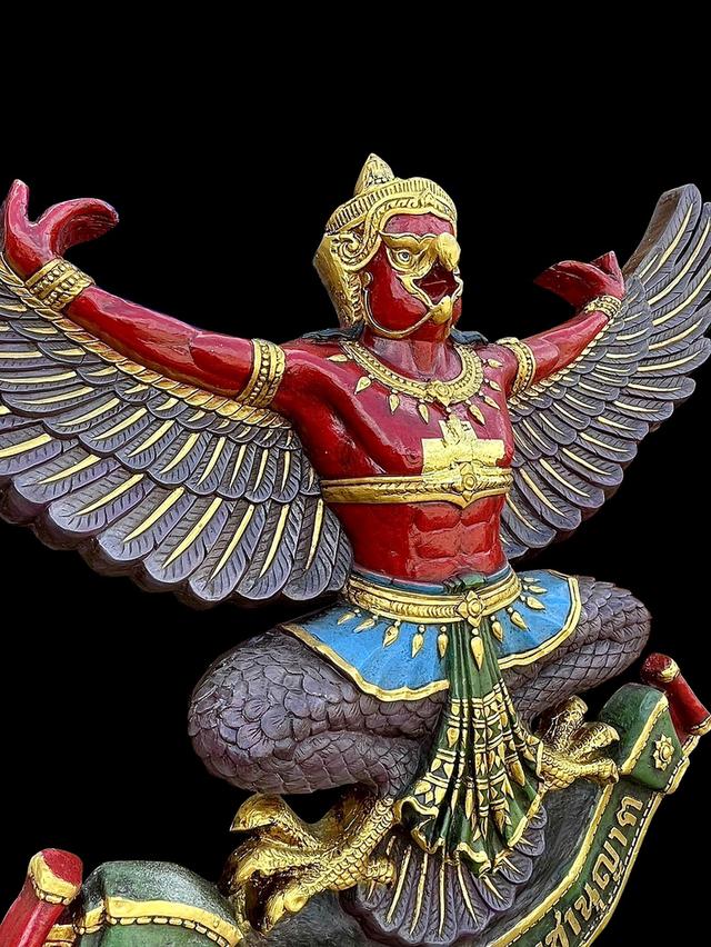 พญาครุฑ ครุฑธนาคารเก่าเก็บสี ขนาด130ซม ครุฑแขวนผนัง