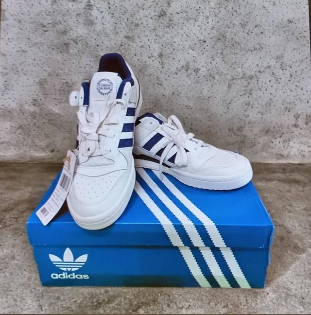 Adidas Forum Low CL (White/Navy) มือ 1 ป้ายห้อย แท้ 100% สภาพใหม่กริ๊บ