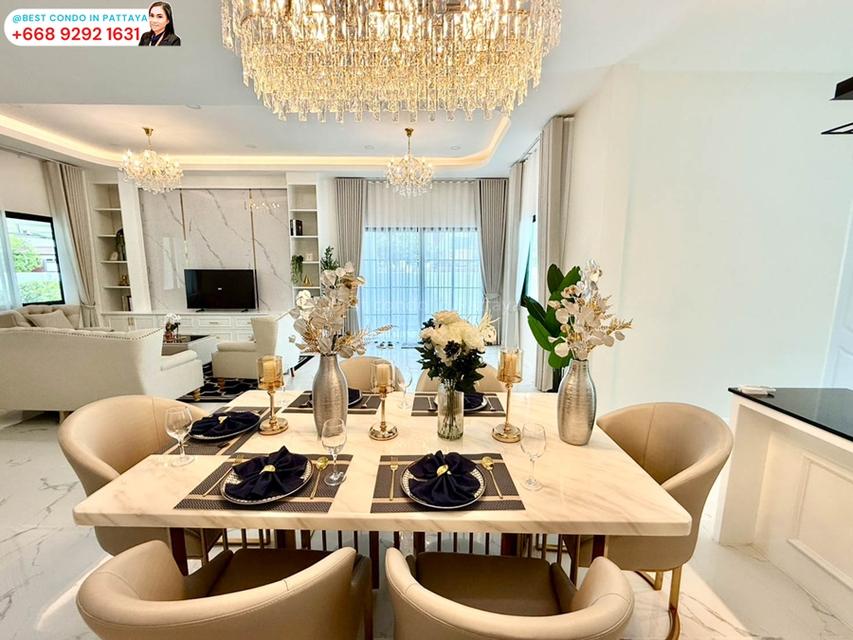✨ #บ้านหรูพัทยา พร้อมสระว่ายน้ำ #รหัสทรัพย์447 ✨ 🔥🔥 ราคาเพียง 10.9 ล้าน 🔥🔥 🏡 บ้านหัวมุม ขนาดกว้าง พร้อมสระว่ายน้ำระบบเกลือ และเฟอร์ครบทุกห้อง 6