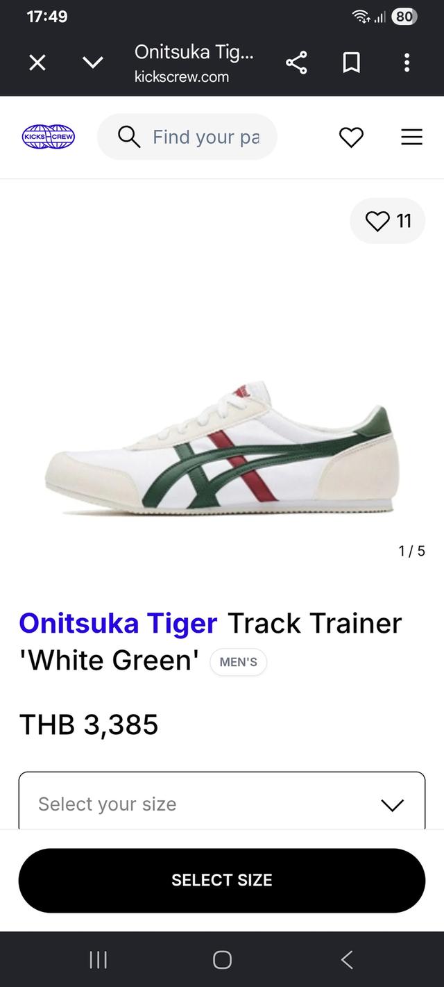 ONITSUKA TIGER TRACK TRAINEREUR 40/25แท้สวยใหม่ไม่มีตำหนิ690ค่าส่ง50 รูปที่ 10