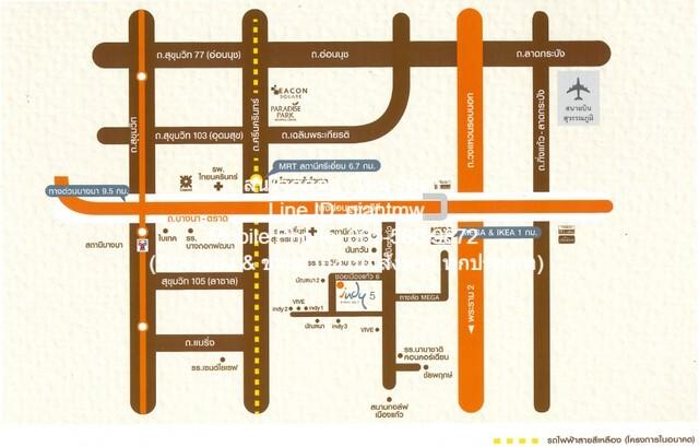 TOWNHOME ขาย/ให้เช่าทาวน์โฮมหรูพร้อมอยู่ (หลังมุม) “อินดี้ 5 บางนา กม.7 (Indy 5 Bangna kM.7)” (ใกล้เมกะ บางนา) 30.2 ตร.ว 2