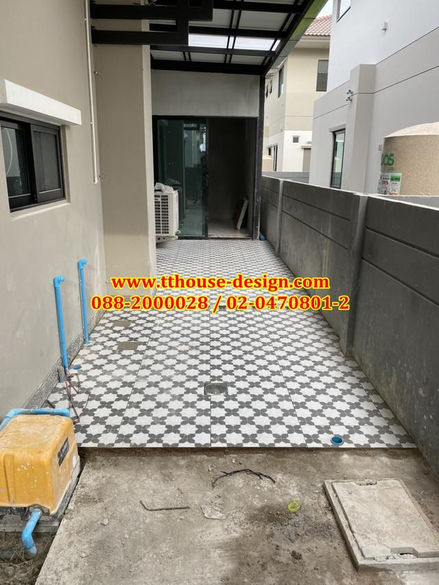 ต่อเติมแบบครบวงจร โครงหลังคา กันสาด ต่อเติมห้องครัว เทพื้นปูกระเบื้อง ID line :dddesign23 14