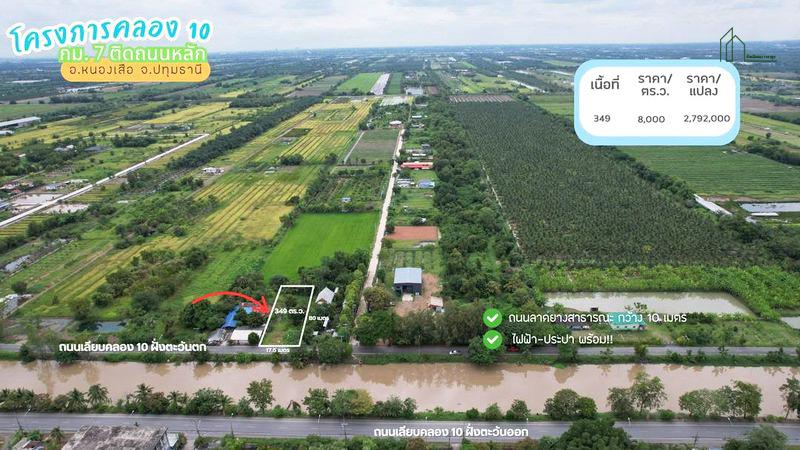 ที่ดินทำเลทอง คลอง 10 กม. หนองเสือ 1