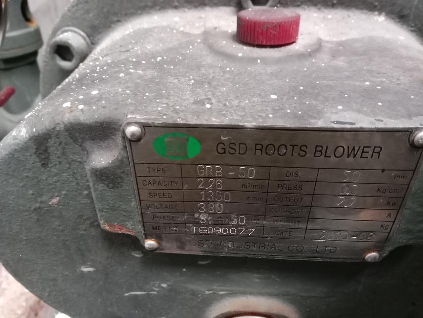 เครื่องเป่าลม รูทโบลเวอร์ three lobe roots blower รุ่น grb 2