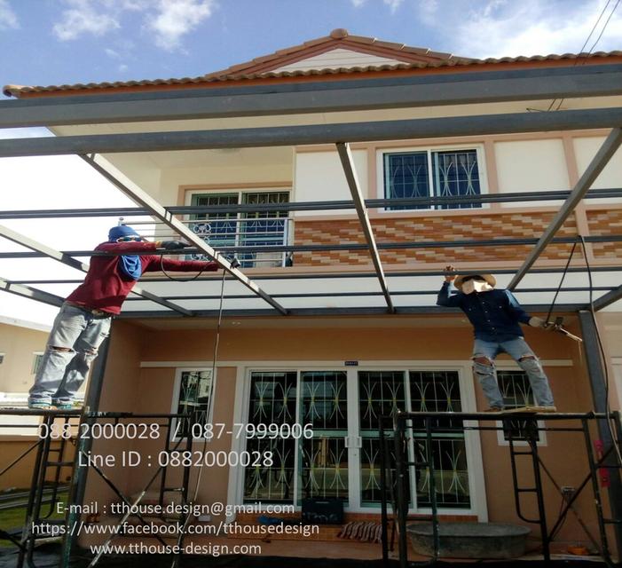 รับเหมา ต่อเติม โครงหลังคา กันสาด Line dddesign23 รูปที่ 16