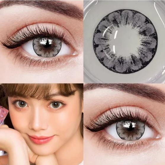 คอนแทคเลนส์สีคู่ขนาด 14.2MM สีเทา