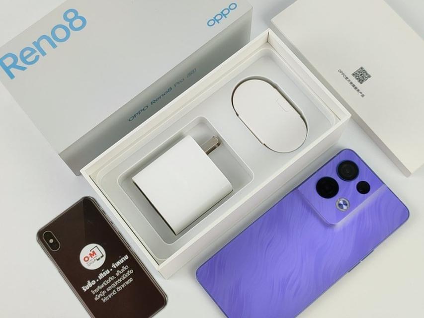 ขาย/แลก OPPO Reno8 Pro 5G 8/256 สี Purple รอมจีน สภาพสวยมากๆ Snapdragon7Gen1 แท้ ครบกล่อง เพียง 18,900 บาท  3