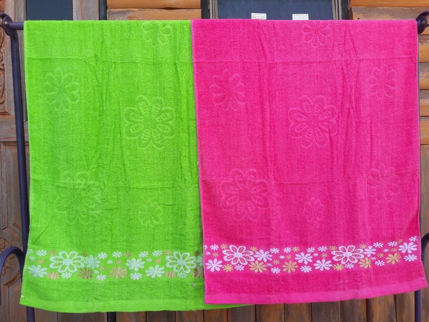 ผ้าเช้ดตัวมีปักและลายทุกผืน ราคาส่งยกแพ็ค 6 ผืน สนใจ02-7374802-3