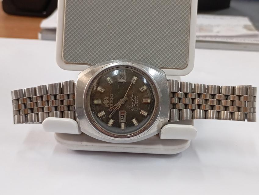 Orient วินเทจ Auto 2หน้าต่าง ปี1961 เดินดีปกติ กระจกมีรอยนิดหน่อยตามอายุ สายเดิมแน่นๆ ชอบทักได้ รูปที่ 5