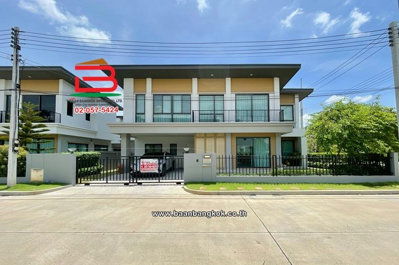 บ้านเดี่ยว 2 ชั้น เนื้อที่ 60.3 ตร.ว. โครงการ เวนิว ไอดี รังสิต-ปทุมธานี (ซอย 8) ใกล้มหาวิทยาลัยปทุมธานี ตำบลบ้านกระแชง อำเภอเมืองปทุมธานี ปทุมธานี 1