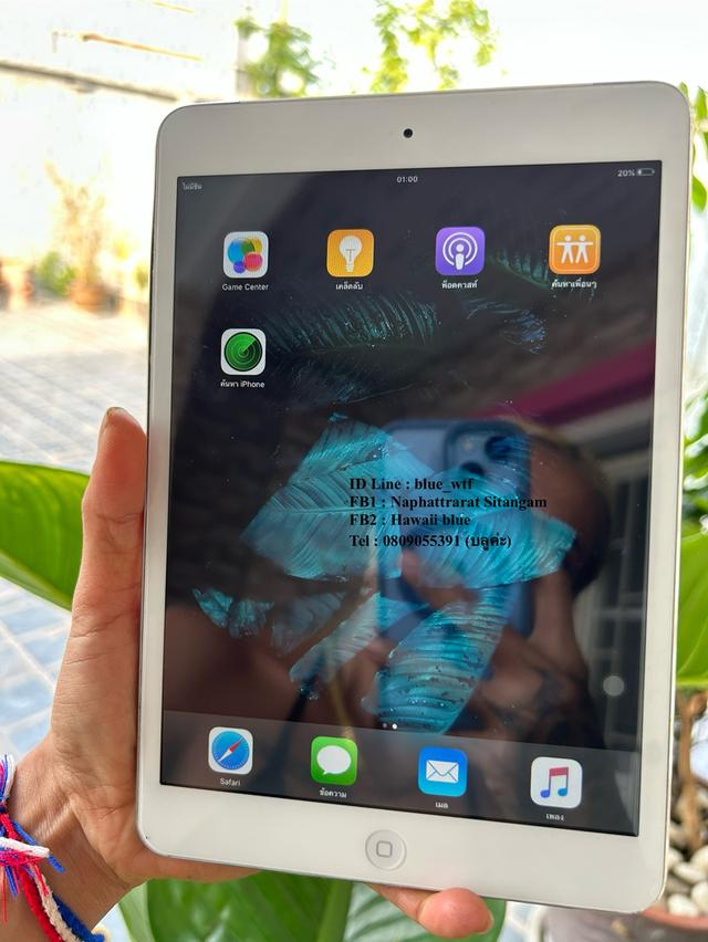 IPad mini 16GB Cellular ใส่ซิมได้ wifiได้ ใช้งานปกติ รีเซ็ตได้ เครื่องศูนย์ไทย สภาพสวย 