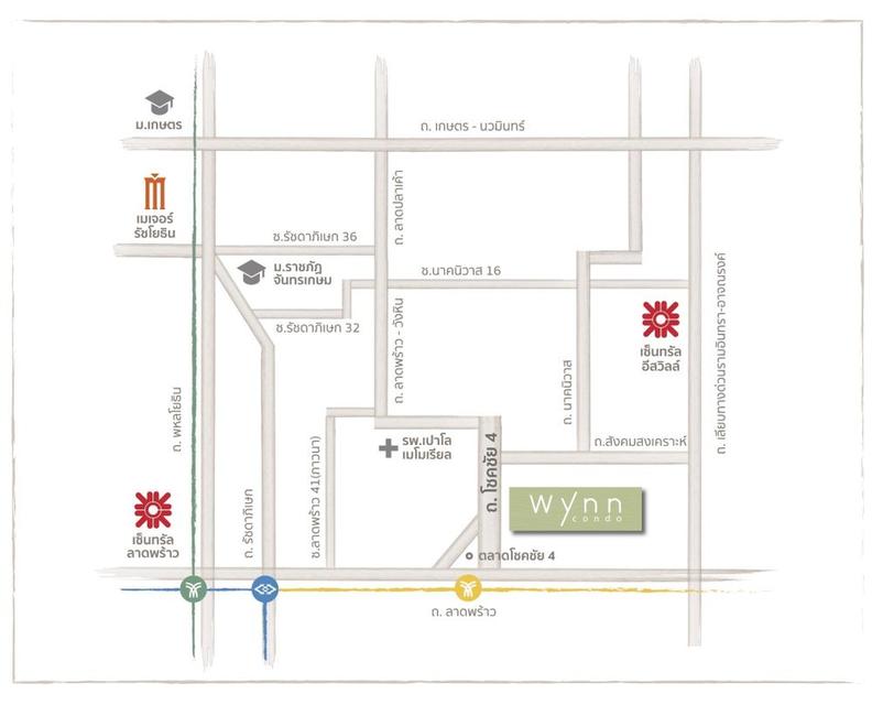 ขายวินน์ คอนโด โชคชัย 4 ชั้น 5 อาคาร C ทำเลดี เดินทางสะดวก ใกล้รถไฟฟ้า MRT โชคชัย 4  8
