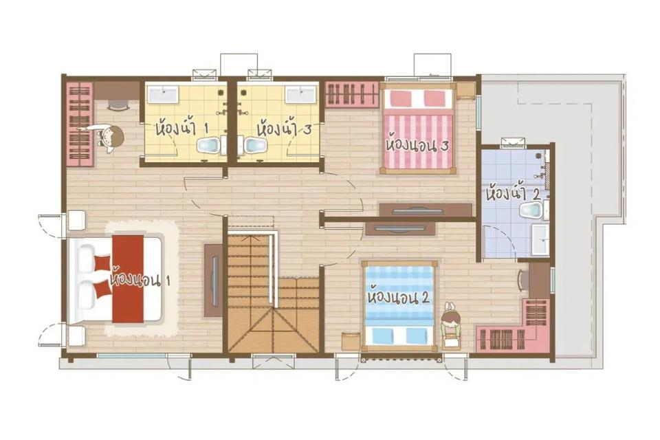 บ้านแฝดใหญ่ อณาสิริ วงแหวน ลำลูกกา แบบAKI บิ้วอินพร้อมอยู่ 12