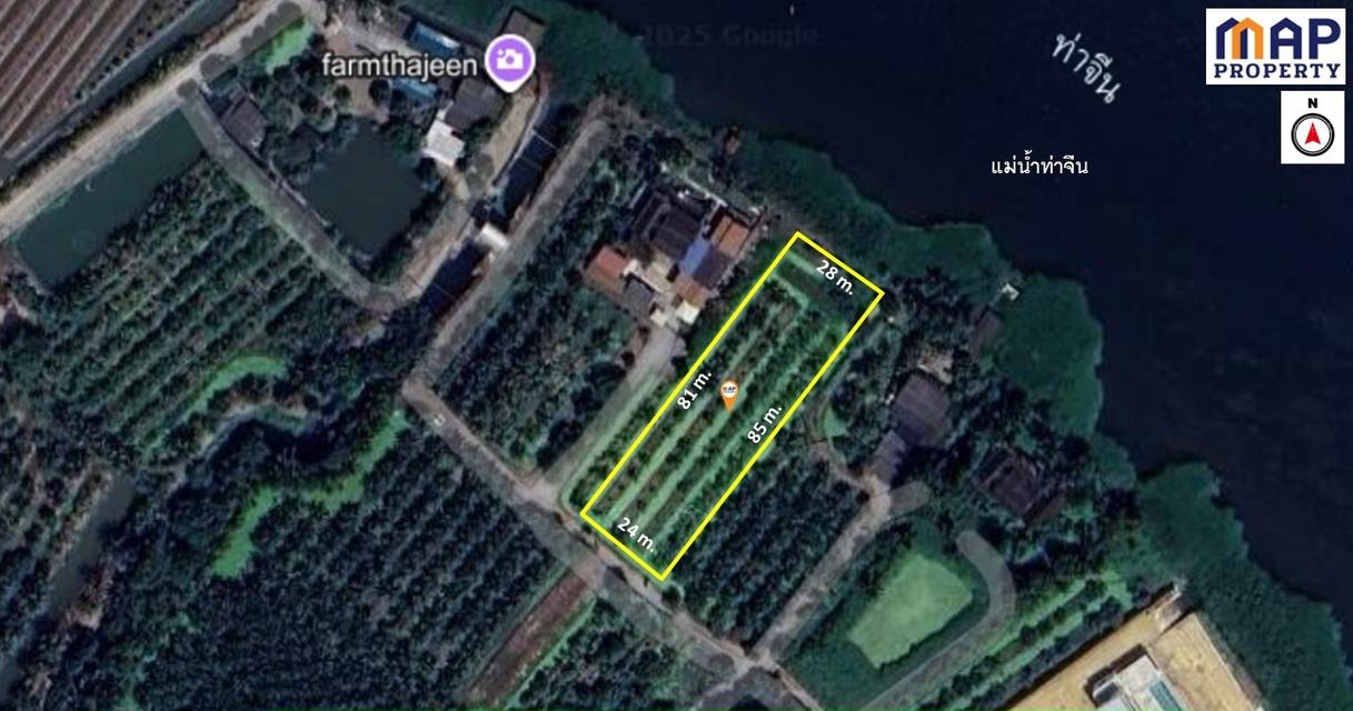 ที่ดินริมแม่น้ำท่าจีน ผังเมืองสีเขียวลาย 2
