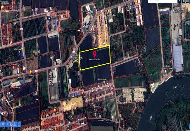 ขายที่ดิน สามพราน นครปฐม ซอยโรมัน ใกล้วัดดงเกตุ เนื้อที่ 8 ไร่ สี่เหลี่ยมสวย 1