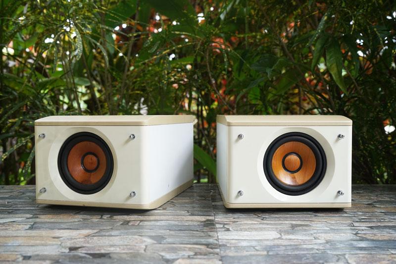 ลำโพง JVC-SP-EXS1-M กรวยไม้ (ตู้ขาว) -เล็กพริกขี้หนู 