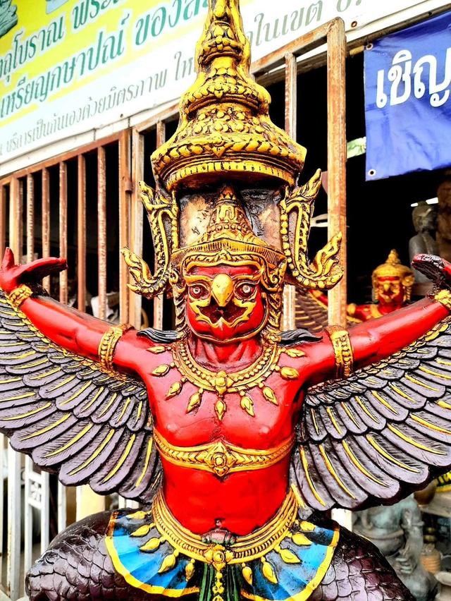 พญาครุฑ พิมพ์หน้าเทพบุตร ครุฑตั้งโต๊ะบูชา องค์ใหญ่ สูง135ซม 2