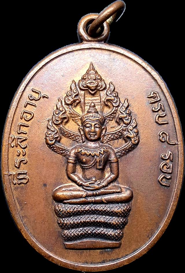 เหรียญนาคปรก 8 รอบ หลวงปู่ทิม วัดละหารไร่ จังหวัดระยอง เนื้อทองแดง ปี 2518.
