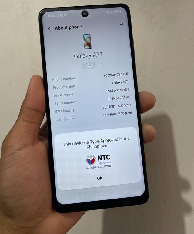 Samsung Galaxy A71 เครื่องสวยสภาพดี มือ 2 4