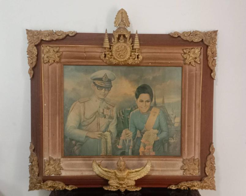 577.ภาพพิมพ์เก่าพระบรมสาทิสลักษณ์ในหลวงรัชกาลที่ 9 และสมเด็จพระบรมราชินีนาถในรัชกาลที่ 9