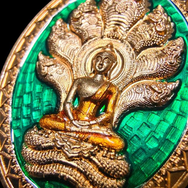 มงคลเลข9 เหรียญรุ่นนาคราชเรียกทรัพย์ (พิมพ์พระนากปรก) ปี65 หลวงปู่บุญมา ทองแดงผิวไฟ รูปย่อยที่ 3
