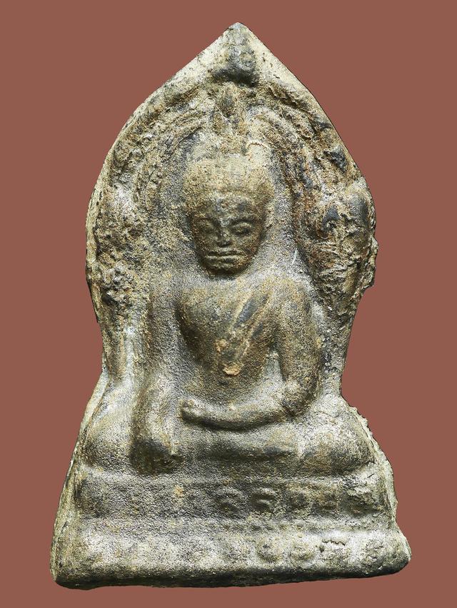 พระชินราชใบเสมา พิมพ์ใหญ่ กรุวัดพระศรีรัตนมหาธาตุ เนื้อชิน จ.พิษณุโลก