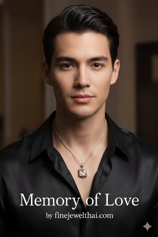 Finejewelthai จี้ล็อกเก็ตทรงสี่เหลี่ยมจัตุรัส ล็อกเก็ตเงินแท้ P117800