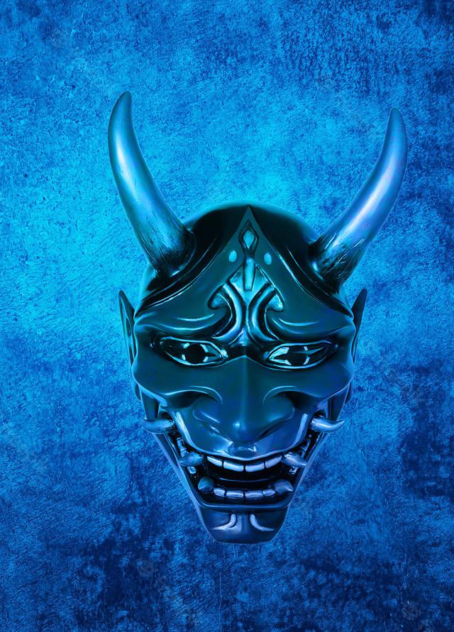 รูป หน้ากาก ไฟเบอร์ Mask Hannya(ฮันนิหยะ) Oni(โอนิ) Kabuki(คาบูกิ) 2