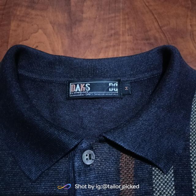 DAKS London "House Check" Panel Knit Polo Shirt รูปย่อยที่ 4