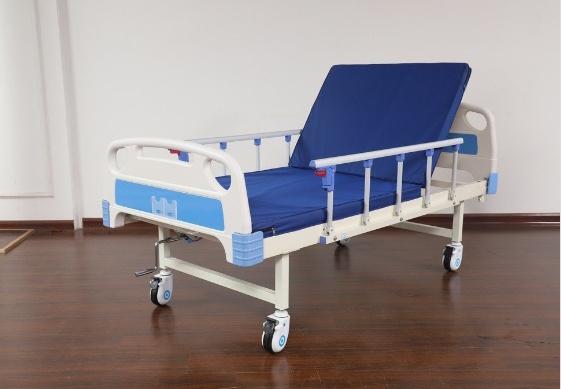 เตียงผู้ป่วย 1 ไกร์ มือหมุน (ราวสไลค + เสาน้ำเกลือ) รูปที่ 2