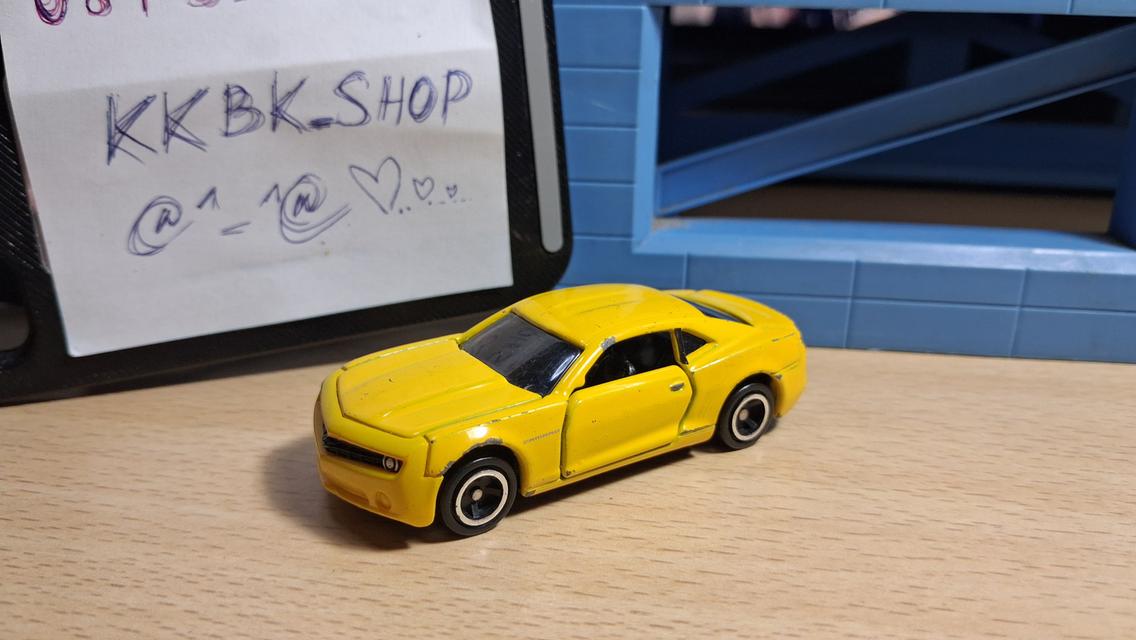 โมเดลรถเหล็ก Tomica Chevrolet Camaro Miniature Car Takara Tomy #19 2011 สีเหลือง งานเก่า ประตูเปิดได้ สเกล 1/56 ของเล่น ของสะสม สวยๆล้อปกติ