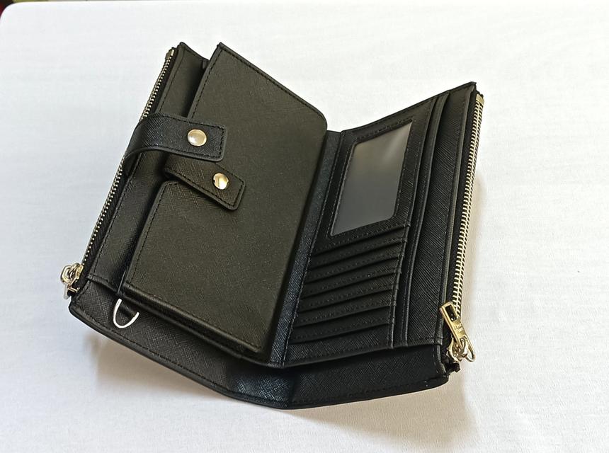 กระเป๋าสตางค์ผู้หญิง, สีดำ ขนาด 18.5x10x3.5cm รูปย่อยที่ 2