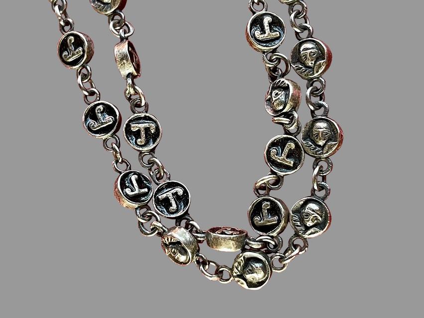 สร้อยนะโมพ่อท่านคล้าย วัดสวนขัน เนื้อเงิน ปี2508 2