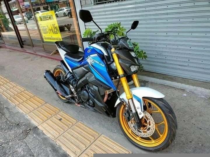 ขายรถรุ่น Yamaha M-slaz สีน้ำเงินขาว