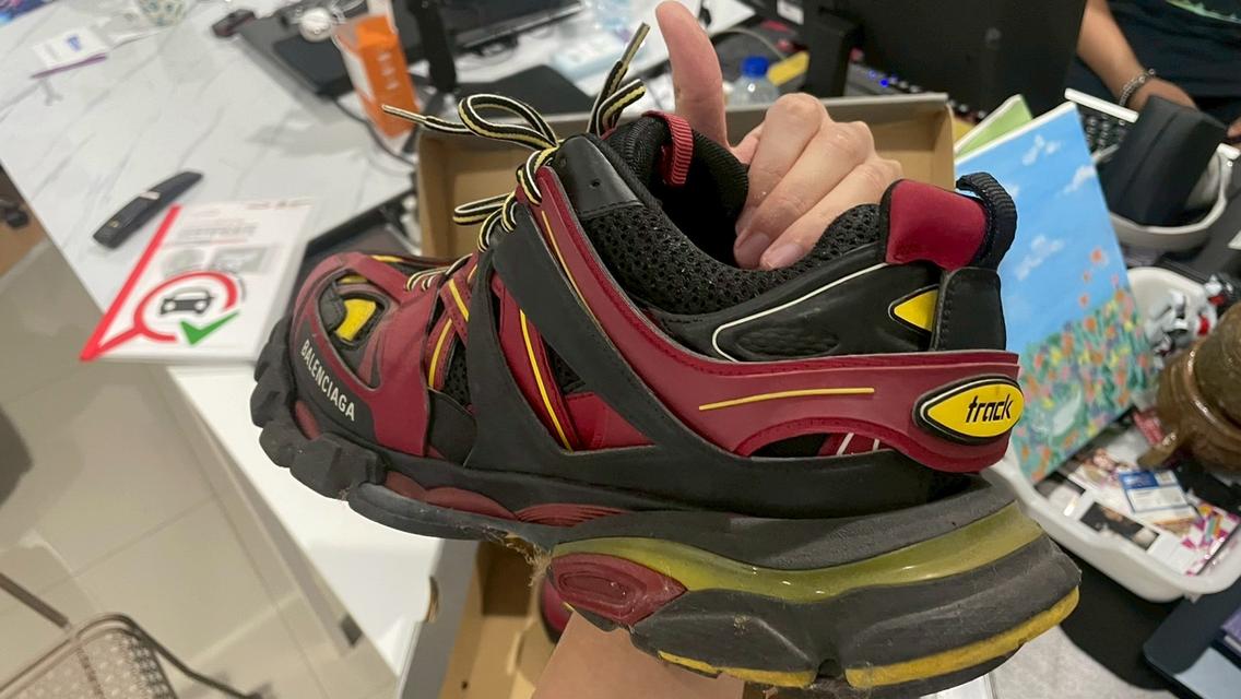 Balenciaga Track Sneaker Bordeaux Burgundy Black Yellow