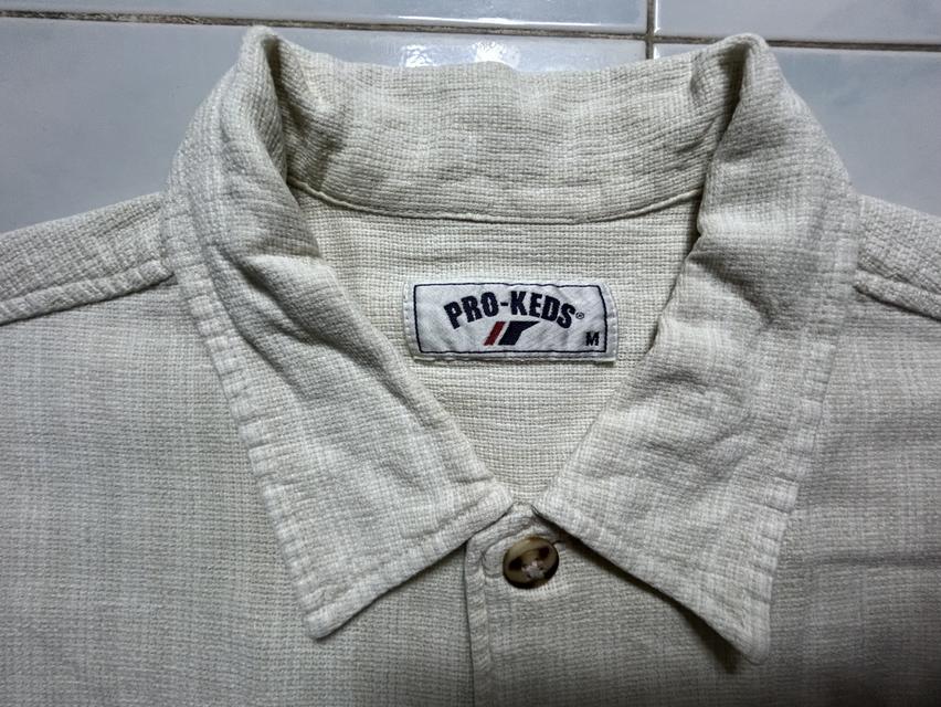 ✨ RARE! Vintage PRO-KEDS Japan - มินิมอลสีครีมเบจ ผ้าทอสวยจัด สภาพนางฟ้า ✨ รูปย่อยที่ 3
