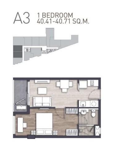 CONDO. Craft Ploenchit 6800000 บาท. 1ห้องนอน1Bathroom พื้นที่เท่ากับ 41 ตร.ม. ไม่ไกลจาก รถไฟฟ้า BTS เพลินจิต มือสอง กรุง 3