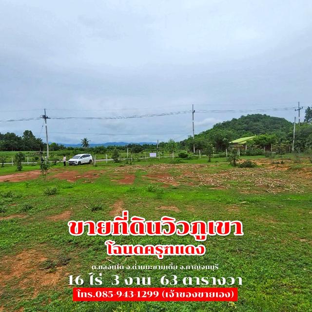 ขายที่ดิน 16 ไร่ 3 งาน 63 ตารางวา ติดถนนลาดยาง วิวภูเขา จ.กาญจนบุรี 30,000,000 บาท 4