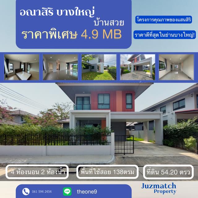 บ้านสวยพร้อมอยู่ RESALE อณาสิริ บางใหญ่ 1