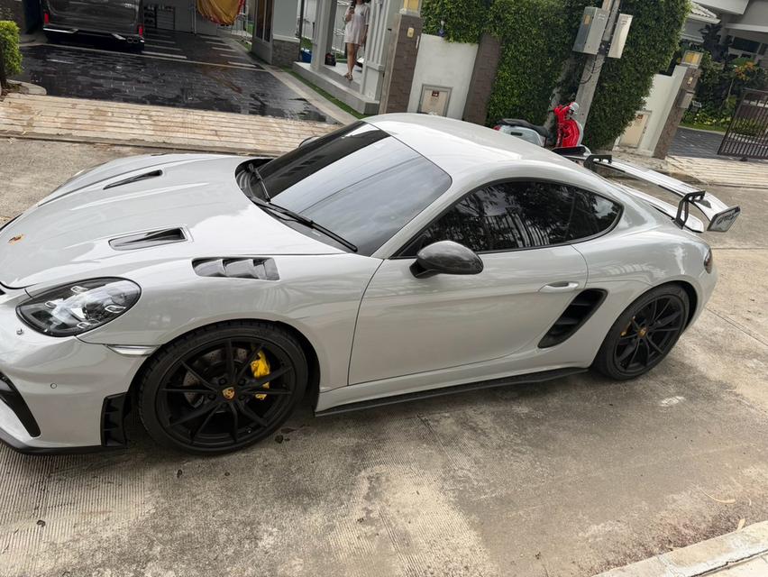 PORSCHE 718 CAYMAN 2.0 Turbo 2018 สีดำ WRAP สีเทา ชุดแต่ง GT4 RS รอบคัน รถสวยสุด ออฟชั่นล้น รูปย่อยที่ 4