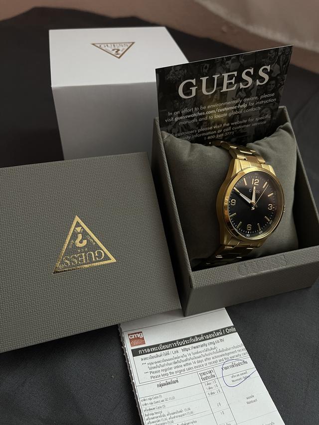 GUESS นาฬิกาผู้ชาย Stainless Steel Analog 40 mm GW0965G2 ตัวเรือนและสายสแตนเลสสีทองพร้อมหน้าปัดสีดำ รูปที่ 2