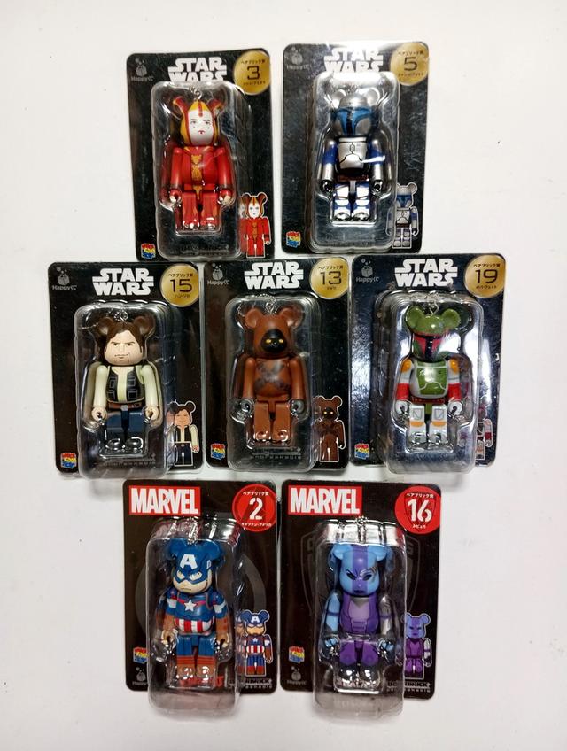 7ตัว Bear Brick Star Wars + Marvel Happy Lottery Medicom Toy