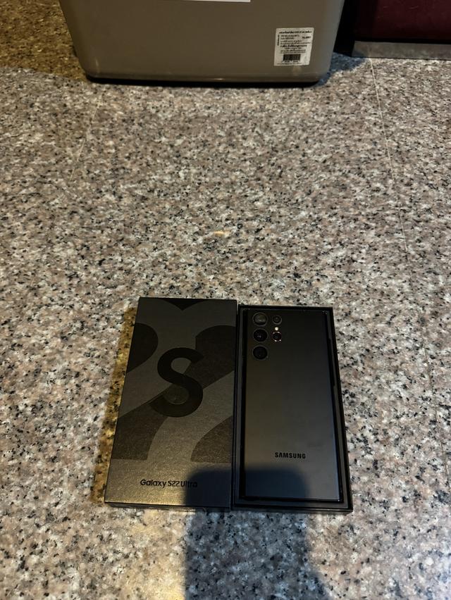 ขายSamsungS22UltraสีPhontom Black256กิ๊กRam12ยกกล่องอีมี่ตรงสภาพสวยๆใช้งานดีทุกๆฟังชั่นถูกๆ