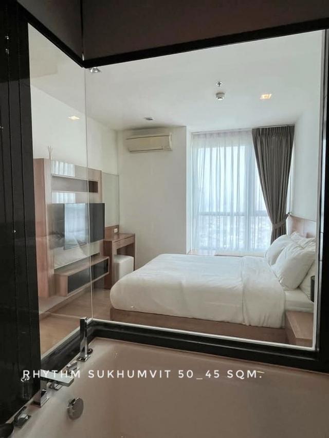 ให้เช่า คอนโด river view 1 nice bedroom Rhythm สุขุมวิท 50 (ริธึ่ม สุขุมวิท 50) 45 ตรม. near BTS Onnut Lotus Century Mal 5