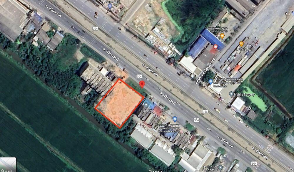 ที่ดิน ติดถนนสุวินทวงค์ ทำเลค้าขาย ฉะเชิงเทรา กรุงเทพ ขนาด 544 ตรวา 16.9 ล้าน