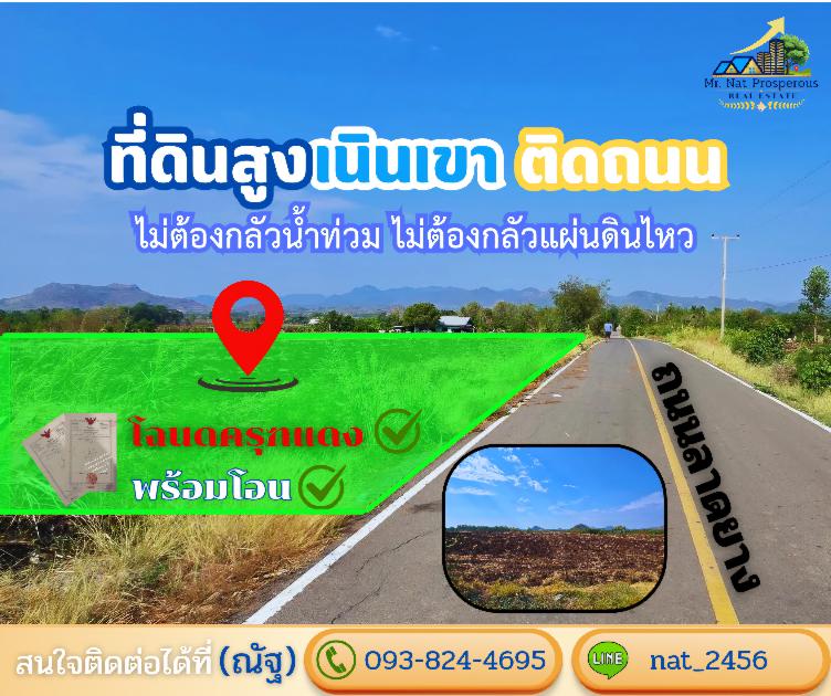 ขายที่ดินลพบุรีราคาถูก(เจ้าของขายเอง) ที่ดินเปล่าเนินเขาบรรยากาศดีวิวสวย 9
