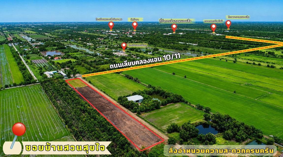 ขายที่ดินเปิดแปลงใหม่ คลอง 11 ตำบล บึงบา อำเภอ หนองเสือ ปทุมธานี 16