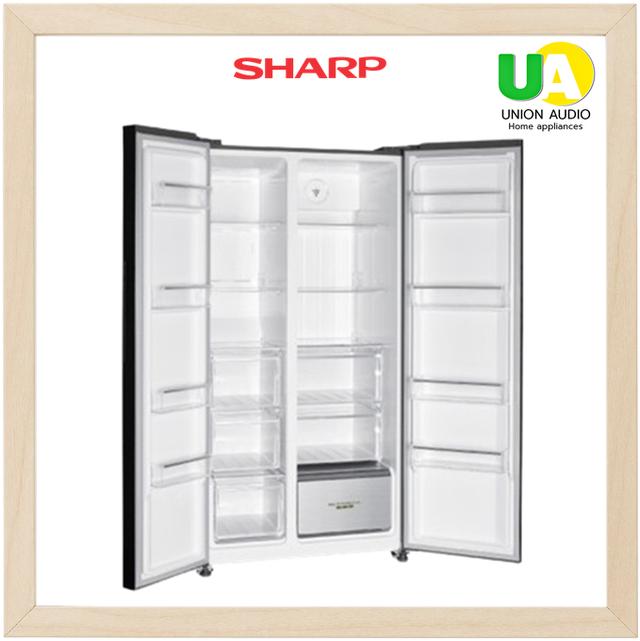 SHARP ตู้เย็น 2 ประตู Side by side Inverter 21.1 คิว MEGA Freezer รุ่น SJ-SBS600P-DK สีเงินเข้ม SJSBS600P SJ-SBS600P-DK