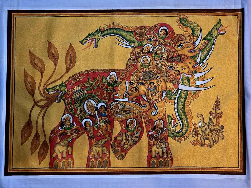 ภาพวาดทรายแม่น้ำอิรวดี  Irrawaddy River Sand Painting (Mandalay)