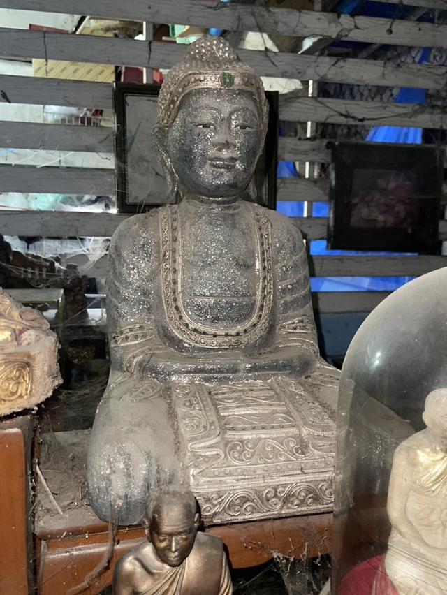 พระพุทธรูปไม้แกะสลัก พระไม้ มัณฑะเลย์ ศิลปะล้านนา ปางสมาธิ หน้าตัก15นิ้ว 5